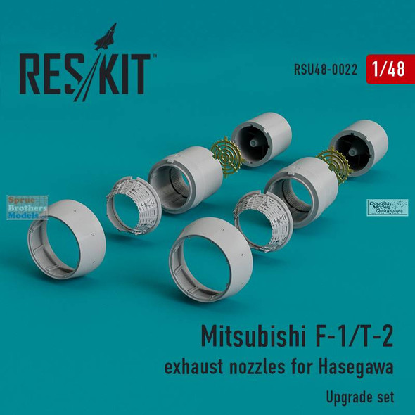 RESRSU480022U 1:48 ResKit Mitsubishi F-1 / T-2 Exhaust Nozzles (HAS kit)