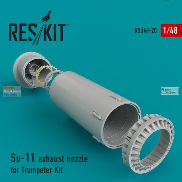 RESRSU480020U 1:48 ResKit Su-11 Fishpot Exhaust Nozzle (TRP kit)