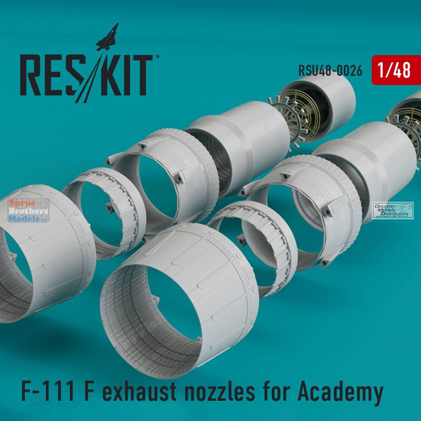 RESRSU480026U 1:48 ResKit F-111F Aardvark Exhaust Nozzles (ACA kit)