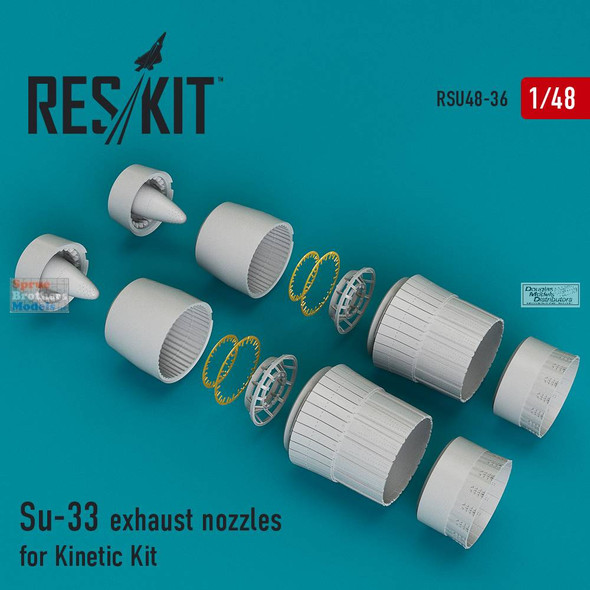 RESRSU480036U 1:48 ResKit Su-33 Flanker Exhaust Nozzles (KIN kit)