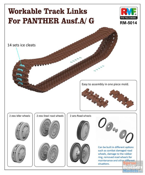 RFMRM5014 1:35 Rye Field Model Sd.Kfz.171 Panther Ausf.A/G Workable Track Links Set