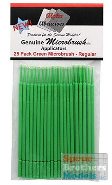 APA1302 Alpha Abrasives Microbrush Applicators - Green - Regular - 25 pack