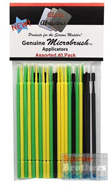 APA1400 Alpha Abrasives Microbrush Applicators - Assorted - 40 pack (10 of each)