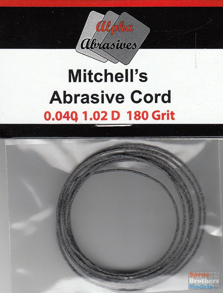 APAMIT053 Alpha Abrasives Mitchell's Abrasive Cord 0.040" 1.02D 180 Grit