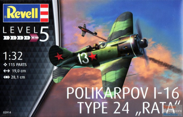 RVG03914 1:32 Revell Germany Polikarpov I-16 Type 24 Rata