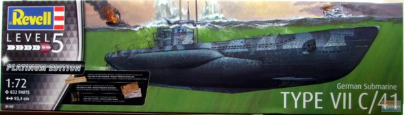 RVG05163 1:72 Revell Germany German U-Boat Type VII C/41 Submarine [Platinum Edition]