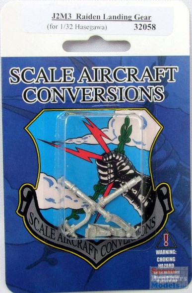 SAC32058 1:32 Scale Aircraft Conversions - J2M3 Raiden Landing Gear (HAS kit) #32058