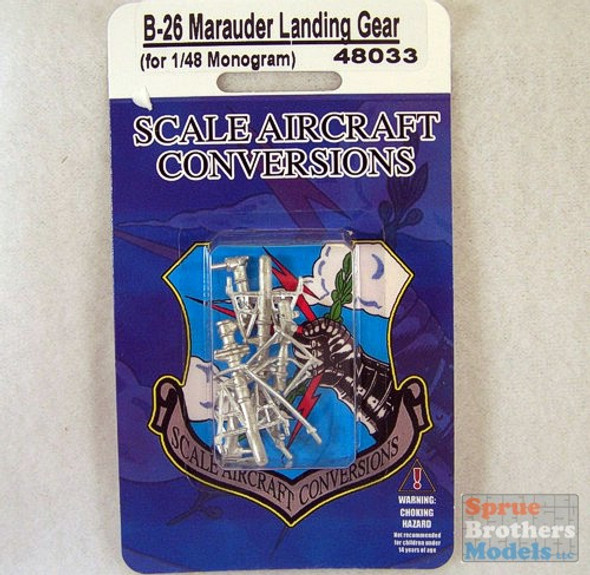 SAC48033 1:48 Scale Aircraft Conversions - B-26 Marauder Landing Gear (MON kit) #48033