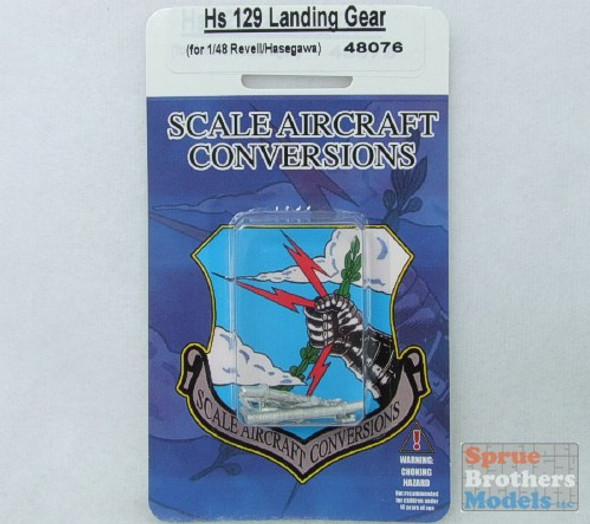 SAC48076 1:48 Scale Aircraft Conversions - Hs 129 Landing Gear (HAS/REV kit) #48076