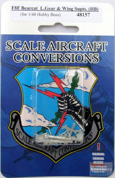 SAC48157 1:48 Scale Aircraft Conversions - F8F Bearcat Landing Gear & Wing Supports (HBS kit) #48157