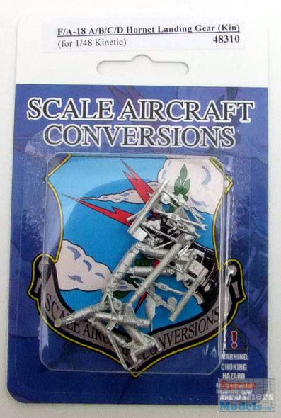 SAC48310 1:48 Scale Aircraft Conversions - F-18A F-18B F-18C F-18D Hornet Landing Gear (KIN kit)