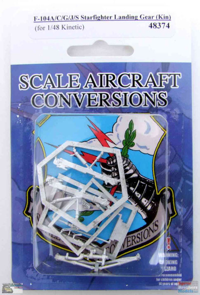 SAC48374 1:48 Scale Aircraft Conversions - F-104A F-104C F-104G F-104J F-104S Starfighter Landing Gear (KIN kit)