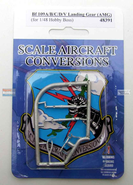 SAC48391 1:48 Scale Aircraft Conversions - Bf109A Bf109B Bf109C Bf109D Bf109V Landing Gear (AMG kit)