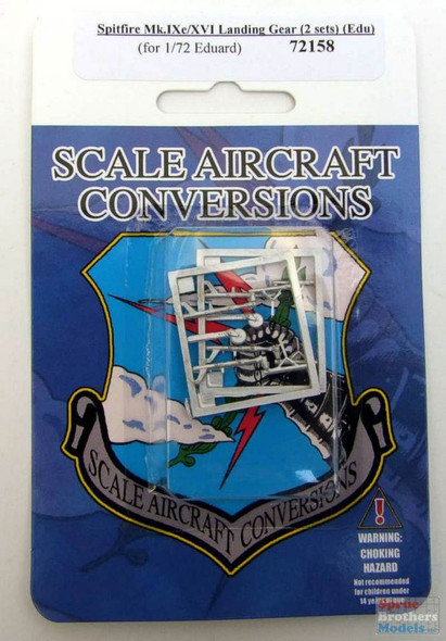 SAC72158 1:72 Scale Aircraft Conversions - Spitfire Mk.IXe/XVI Landing Gear [2 sets] (EDU kit)