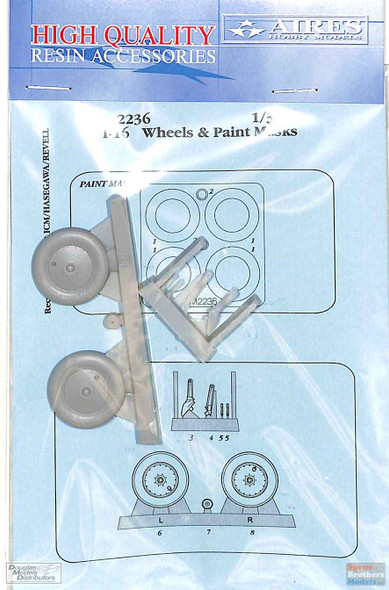 ARS2236 1:32 Aires I-16 Wheels & Paint Masks (ICM/HAS/REV kit)