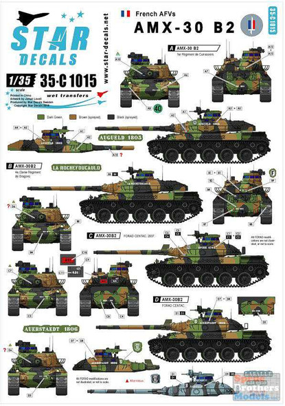 SRD35C1015 1:35 Star Decals - French AMX-30B2