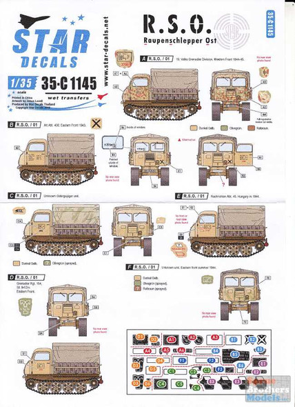 SRD35C1145 1:35 Star Decals - RSO