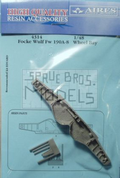 ARS4314 1:48 Aires Focke Wulf Fw190A-8 Wheel Bay Set (EDU kit) #4314