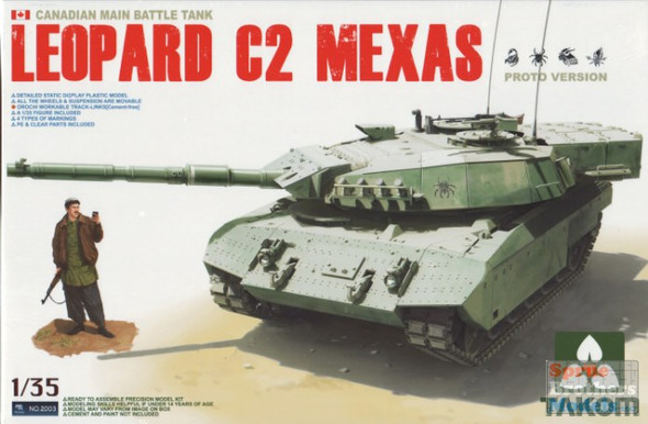 TAK02003 1:35 Takom Canadian MBT Leopard C2 MEXAS