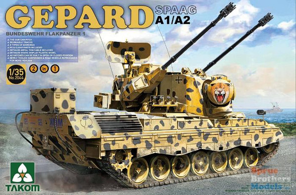 TAK02044 1:35 Takom Bundeschwehr Flakpanzer 1 Gepard A1/A2 SPAAG