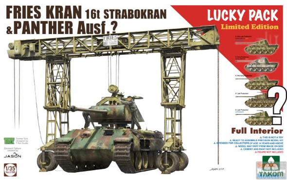 TAK02108 1:35 Takom Fries Kran 16t Strabokran & Panther Ausf.? Full Interior [Limited Edition LUCKY PACK]