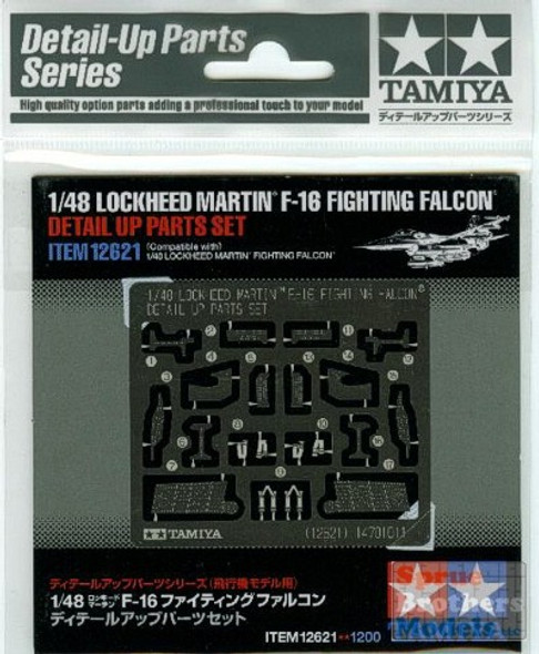 TAM12621 1:48 Tamiya Lockheed F-16 Falcon Detail Part - Fighting Falcon Photo-Etch Set #12621