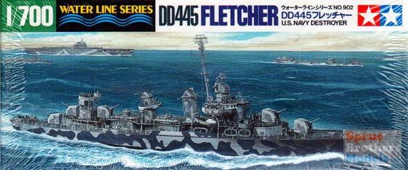 TAM31902 1:700 Tamiya USS Fletcher DD-445 US Navy Destroyer