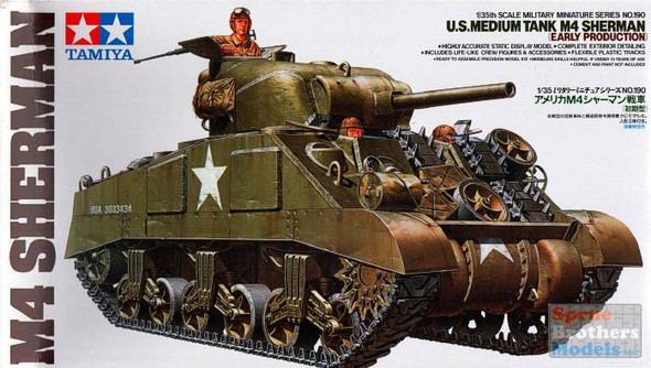 TAM35190 1:35 Tamiya M4 Sherman Early Production #35190