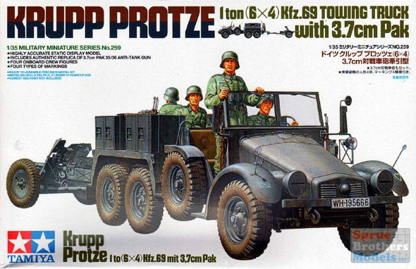 TAM35259 1:35 Tamiya Krupp Protze with3.7cm Pak #35259