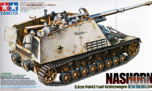 TAM35335 1:35 Tamiya Nashorn 8.8cm Pak43/1 auf Geshtzwagen III/IV Sd.Kfz.164