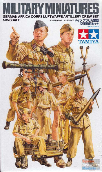 TAM35343 1:35 Tamiya German Africa Corps Luftwaffe Artillery Crew Figure Set