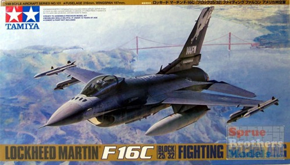 TAM61101 1:48 Tamiya F-16C (Block 25/32) Fighting Falcon ANG #61101