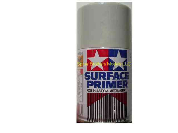 TAM87026 Tamiya Gray Surface Primer for Plastic & Metal 100ml Spray Can #87026