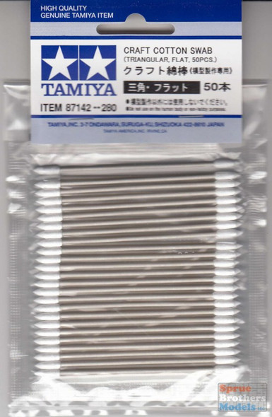 TAM87142 Tamiya Craft Cotton Swabs Triangular/Flat 50pcs