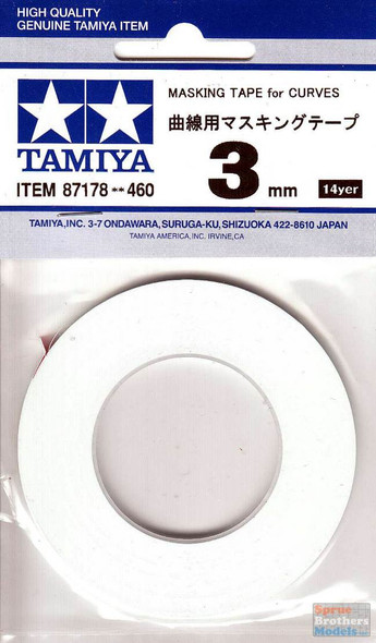 TAM87178 Tamiya Masking Tape for Curves - 3mm