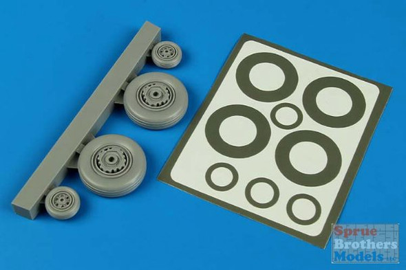ARS4593 1:48 Aires S2F / S-2 Tracker Wheels & Paint Mask Set (KIN kit)