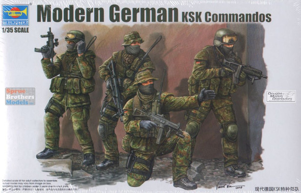 TRP00422 1:35 Trumpeter Modern German KSK Commandos Figures Set