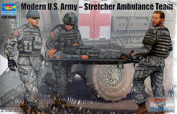TRP00430 1:35 Trumpeter Modern US Army Stretcher Ambulance Team