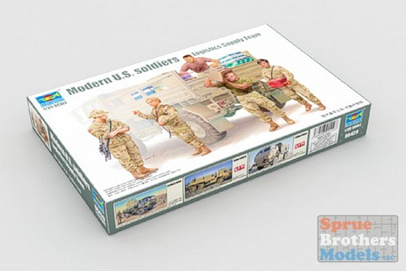 TRP00429 1:35 Trumpeter Modern US Soldiers - Logistics Supply Team Figure Set (5 figures) #429