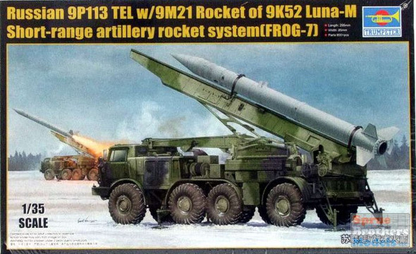TRP01025 1:35 Trumpeter Russian 9P113 TEL w/9M21 Rocket of 9K52 Luna-M Short-Range Artillery Rocket System (FROG-7)