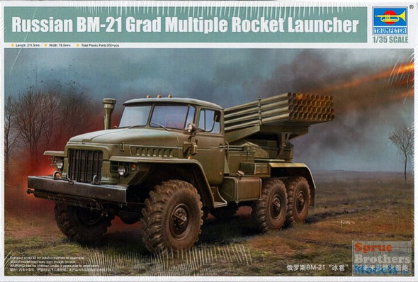 TRP01028 1:35 Trumpeter Russian BM-21 Grad Multiple Rocket Launcher