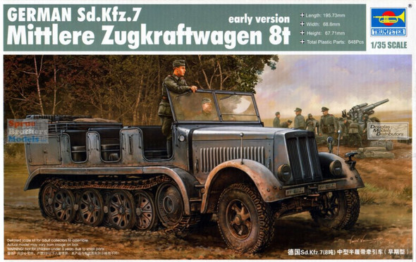 TRP01514 1:35 Trumpeter German Sd.Kfz.7 Mittlere Zugkraftwagen 8t Early Version