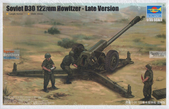 TRP02329 1:35 Trumpeter Soviet D30 122mm Howitzer Late Version