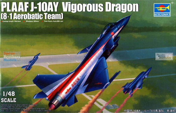 TRP02857 1:48 Trumpeter PLAAF J-10AY Vigorous Dragon (8-1 Aerobatic Team)