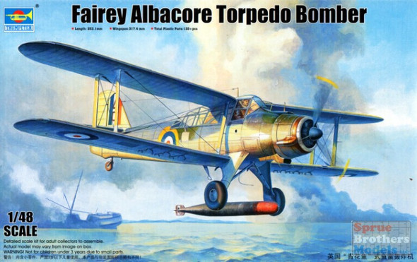 TRP02880 1:48 Trumpeter Fairey Albacore Torpedo Bomber