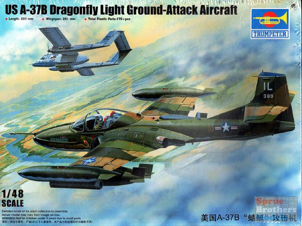 TRP02889 1:48 Trumpeter A-37B Dragonfly Light Ground Attack Aircraft