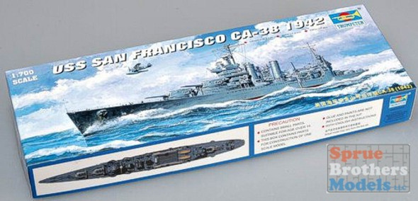 TRP05746 1:700 Trumpeter USS San Francisco CA-38 Heavy Cruiser 1942 #5746