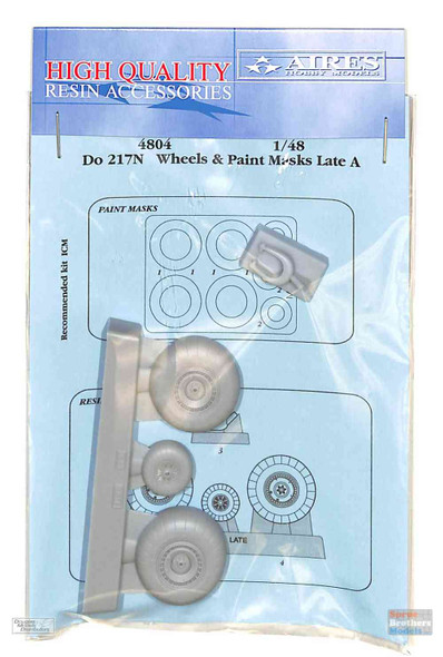 ARS4804 1:48 Aires Do 217N Late A Wheels & Paint Mask (ICM kit)