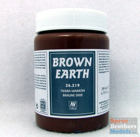 VAL26219 Vallejo Earth Effects - Brown Earth (200ml) #26219