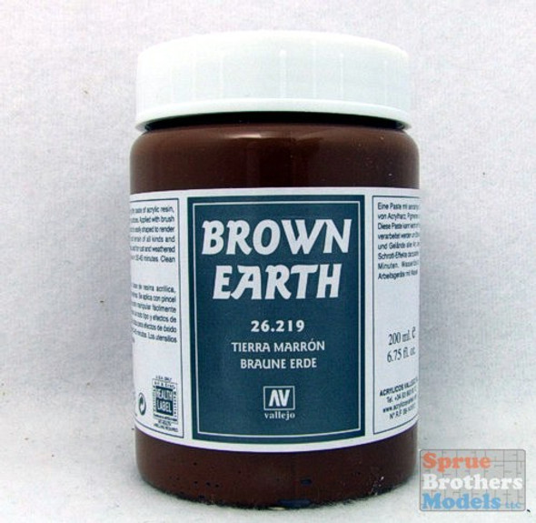 Vallejo Texture Paint, Brown Earth, 200 ml 